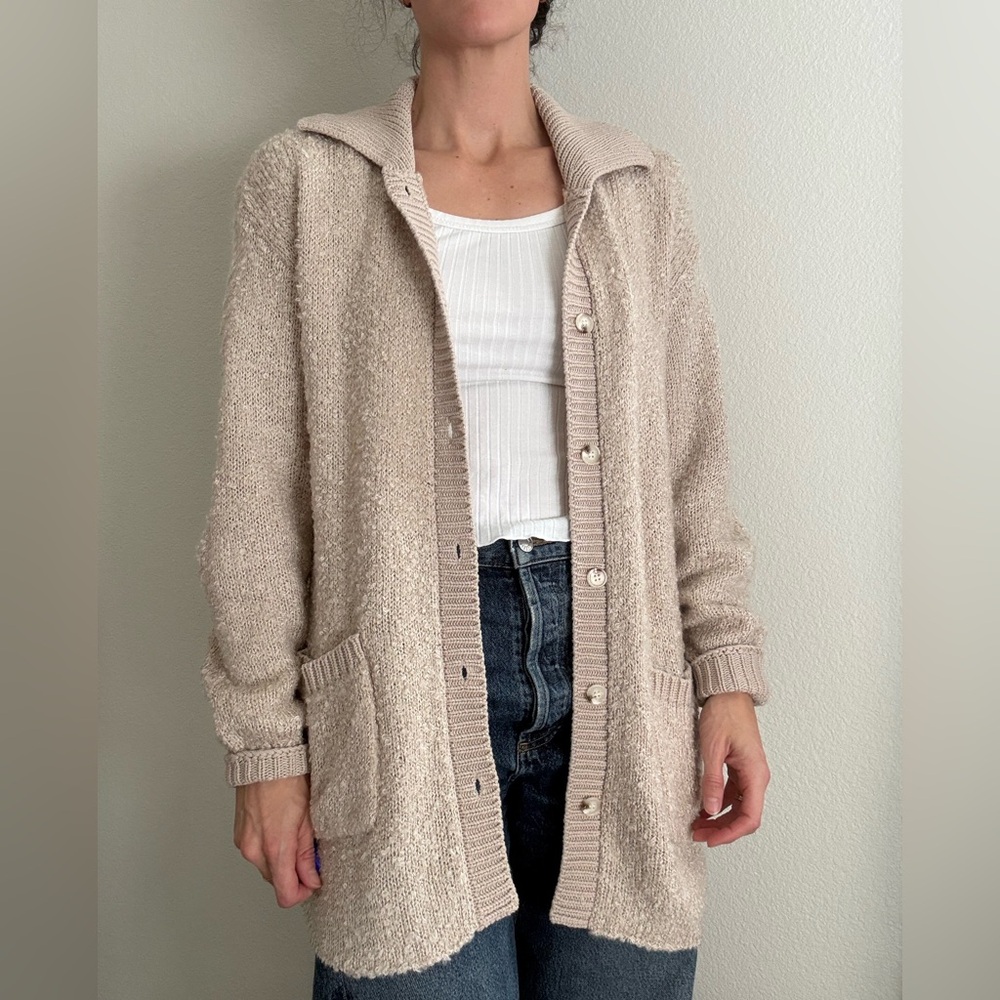 Creamy Cozy Knit Button Front Cardigan Jacket